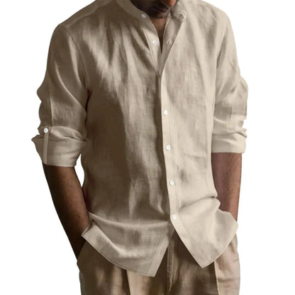 Camicia con Collo alla Coreana da Uomo