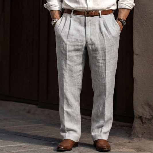 Pantalone da uomo a vita alta in stile vintage