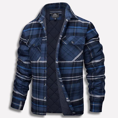 Camicia da boscaiolo in flanella di cotone a quadri