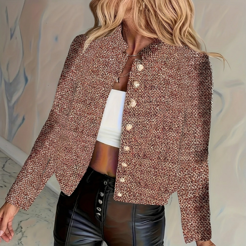 Blazer Corto con Bottoni Dorati