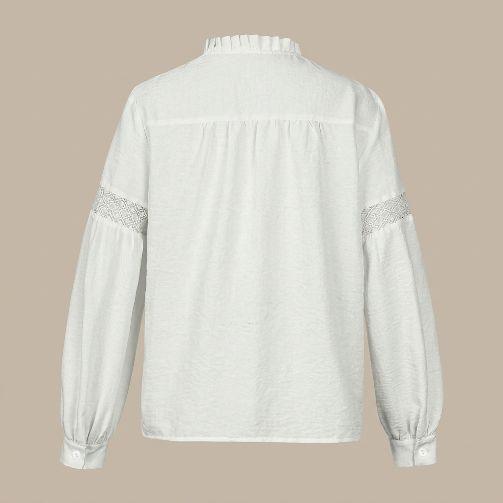 Camicetta Casual con Ruches e Texture
