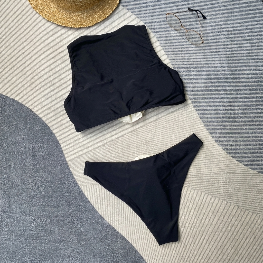 Bikini con Motivo a Rose
