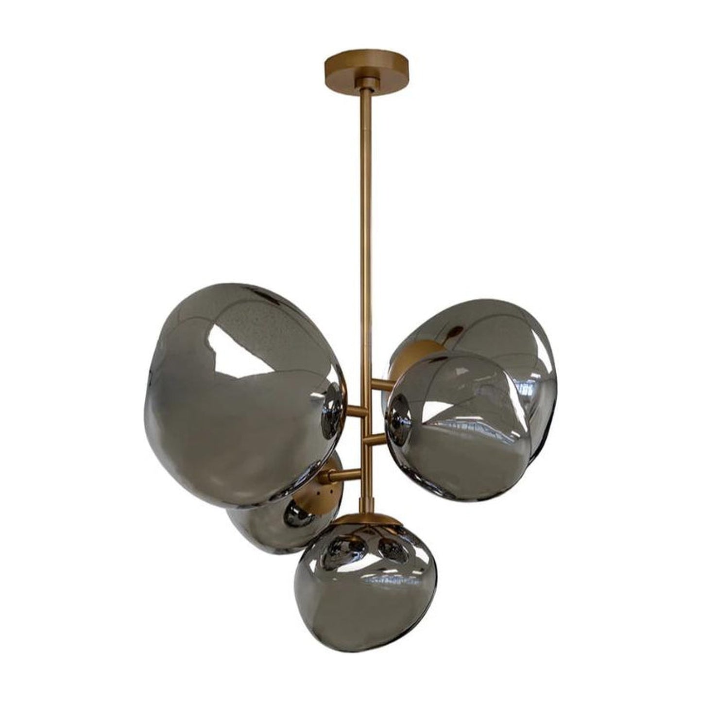 Lampada a Sospensione in Vetro Soffiato Ambra