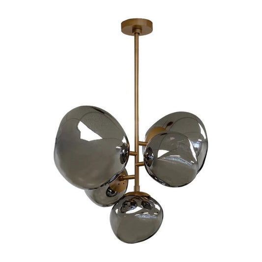Lampada a Sospensione in Vetro Soffiato Ambra