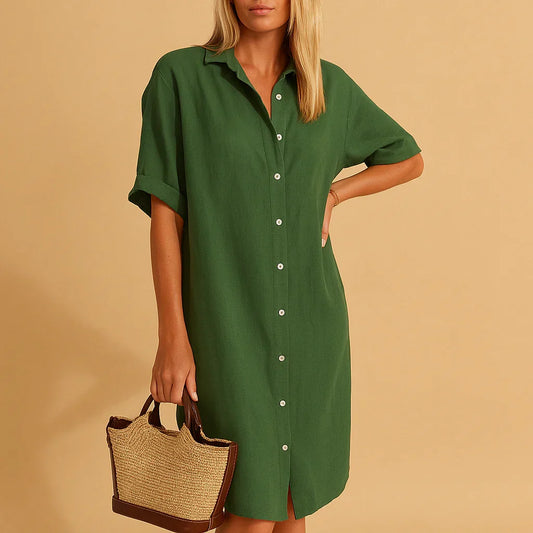 Abito Camicia Relaxed Fit con Bottoni
