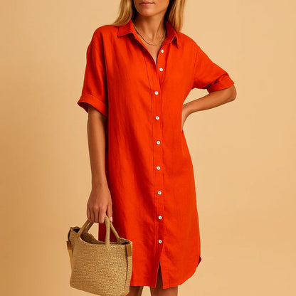 Abito Camicia Relaxed Fit con Bottoni