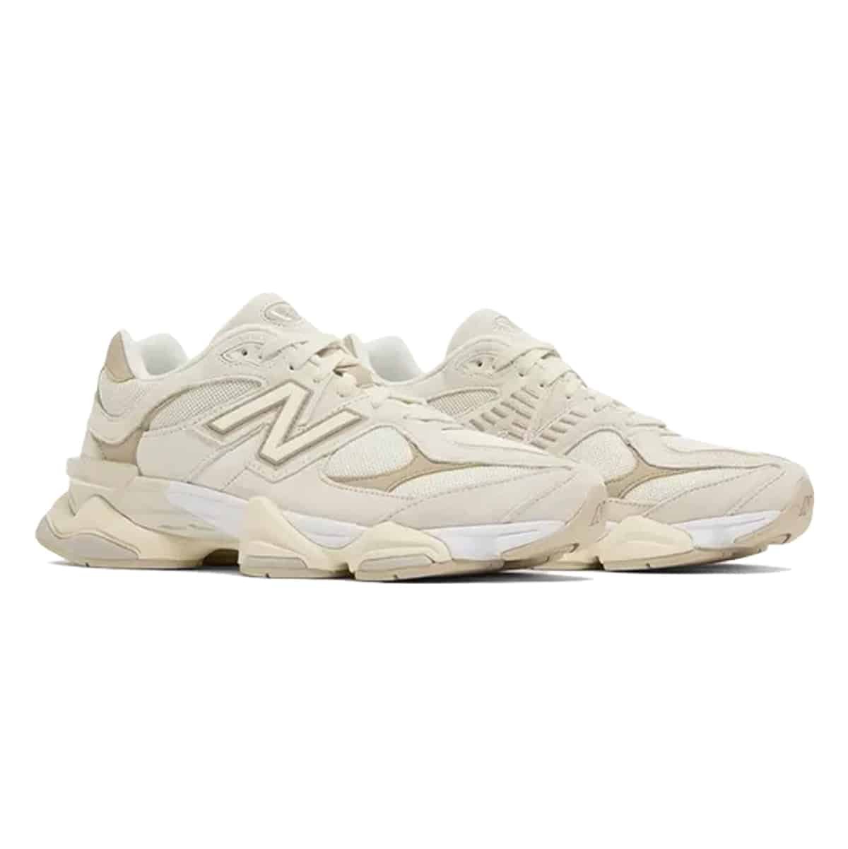New Balance 9060 Scarpe Uomo Beige Sabbia in Pelle Scamosciata Retro - vista dall'alto