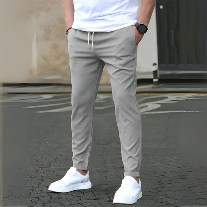 Pantalone slim fit con coulisse da uomo