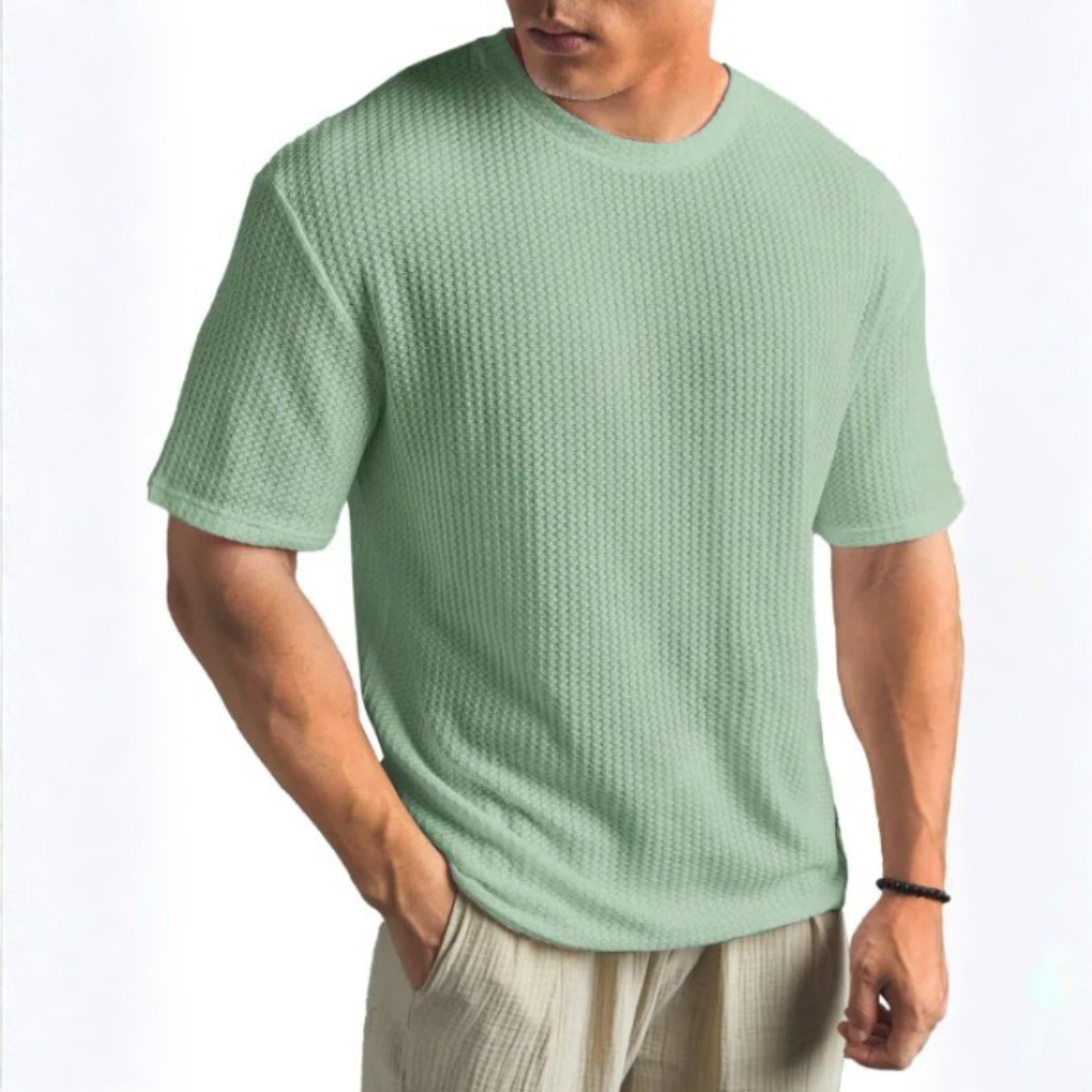T-Shirt Uomo in Maglia Intrecciata