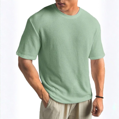 T-Shirt Uomo in Maglia Intrecciata