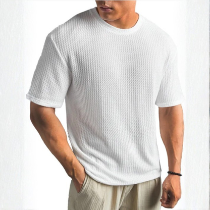 T-Shirt Uomo in Maglia Intrecciata