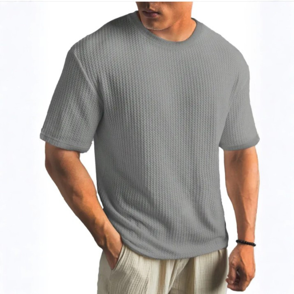 T-Shirt Uomo in Maglia Intrecciata