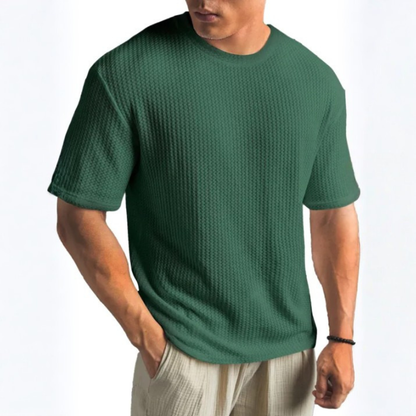 T-Shirt Uomo in Maglia Intrecciata