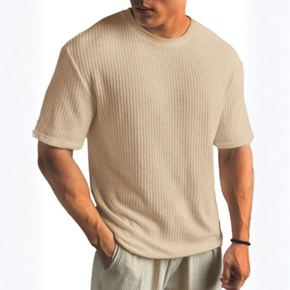 T-Shirt Uomo in Maglia Intrecciata
