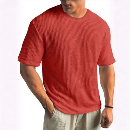 T-Shirt Uomo in Maglia Intrecciata