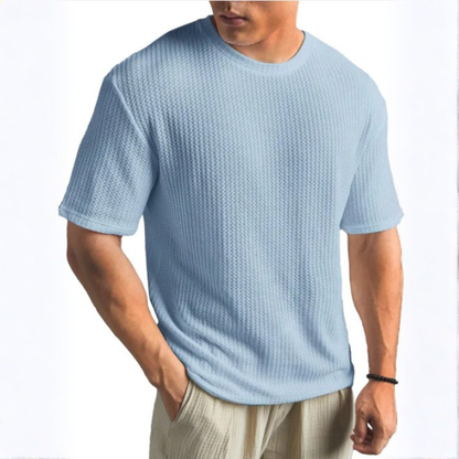T-Shirt Uomo in Maglia Intrecciata